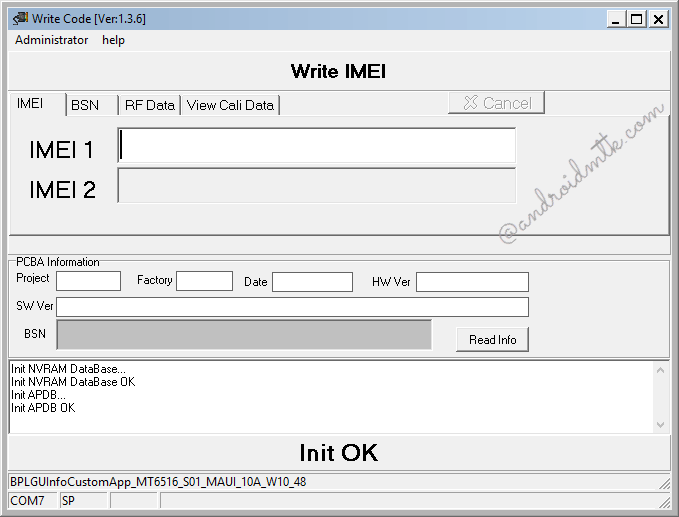 WriteCode IMEI Aracı